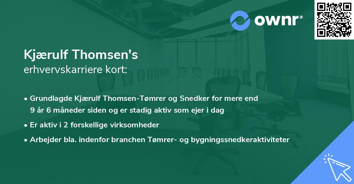 Kjærulf Thomsen's erhvervskarriere kort