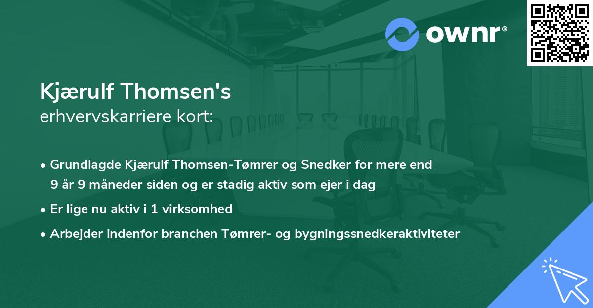 Kjærulf Thomsen's erhvervskarriere kort
