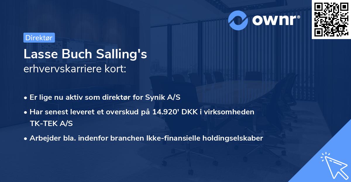 Lasse Buch Salling's erhvervskarriere kort
