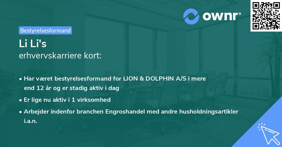 Li Li's erhvervskarriere kort
