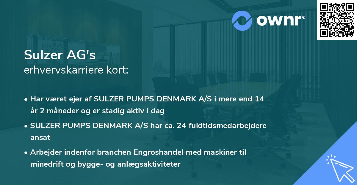 Sulzer AG's erhvervskarriere kort