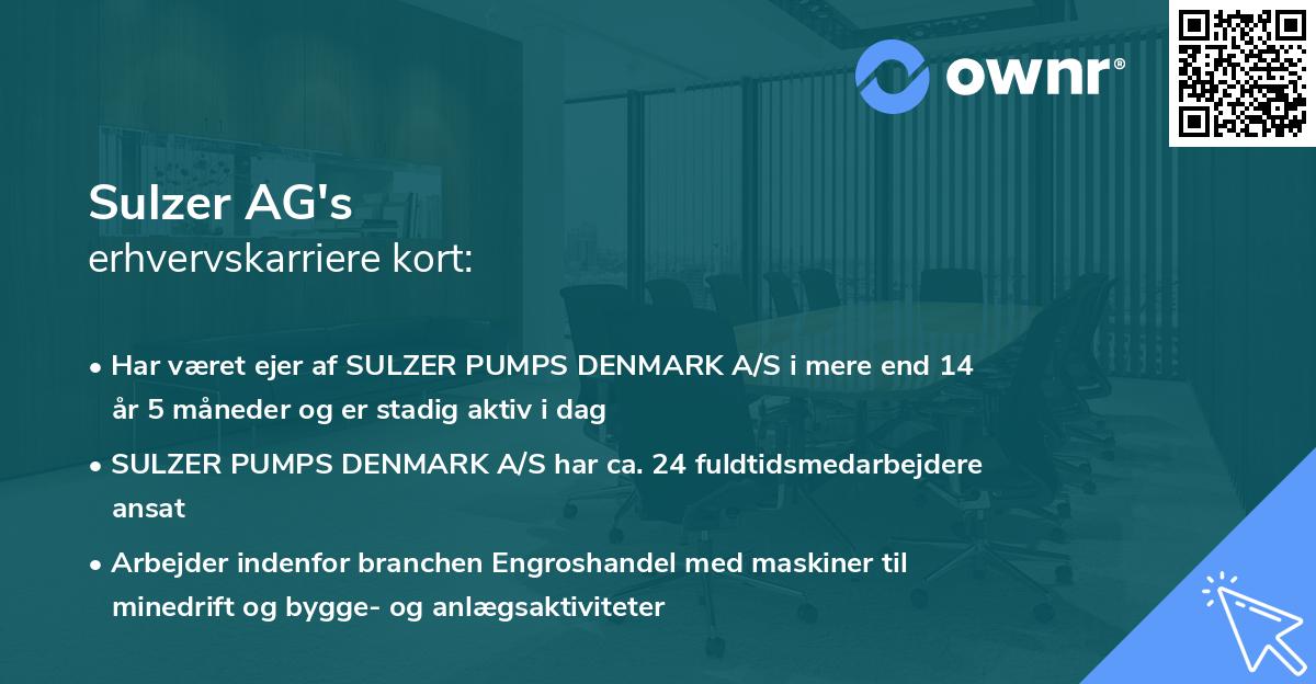 Sulzer AG's erhvervskarriere kort