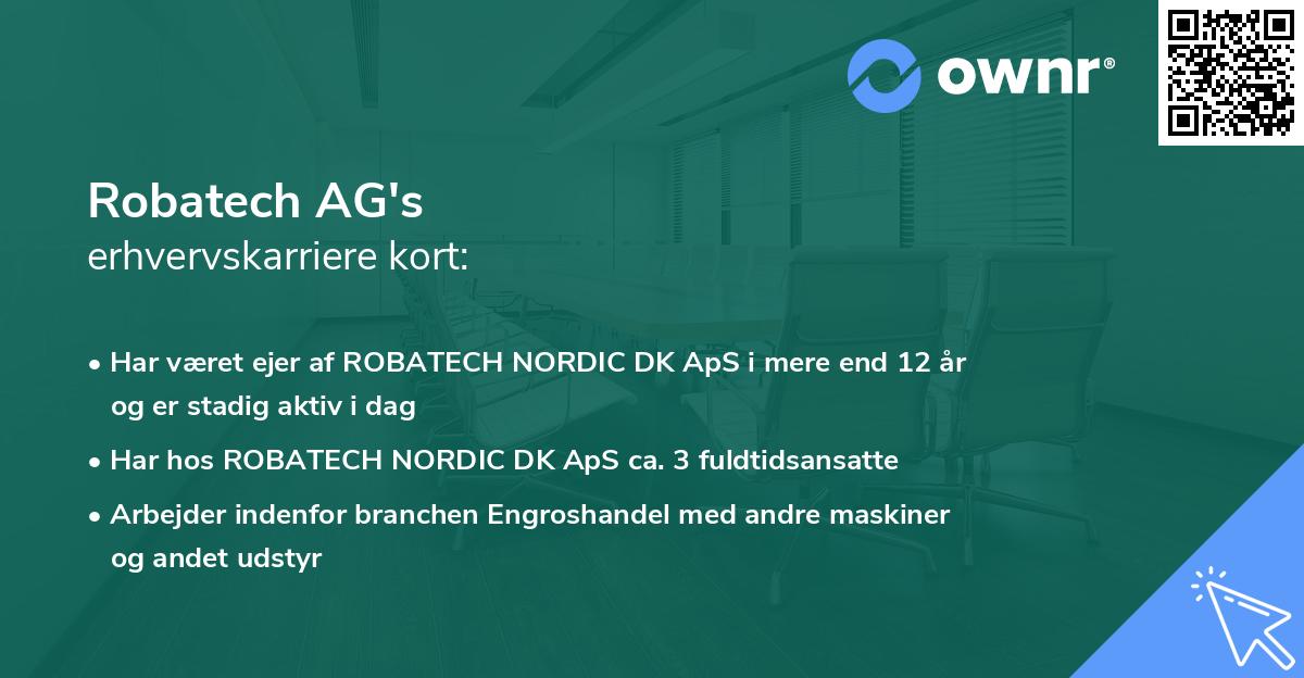 Robatech AG's erhvervskarriere kort