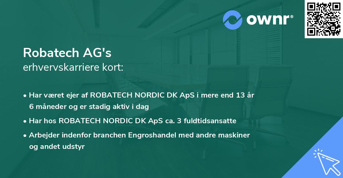 Robatech AG's erhvervskarriere kort