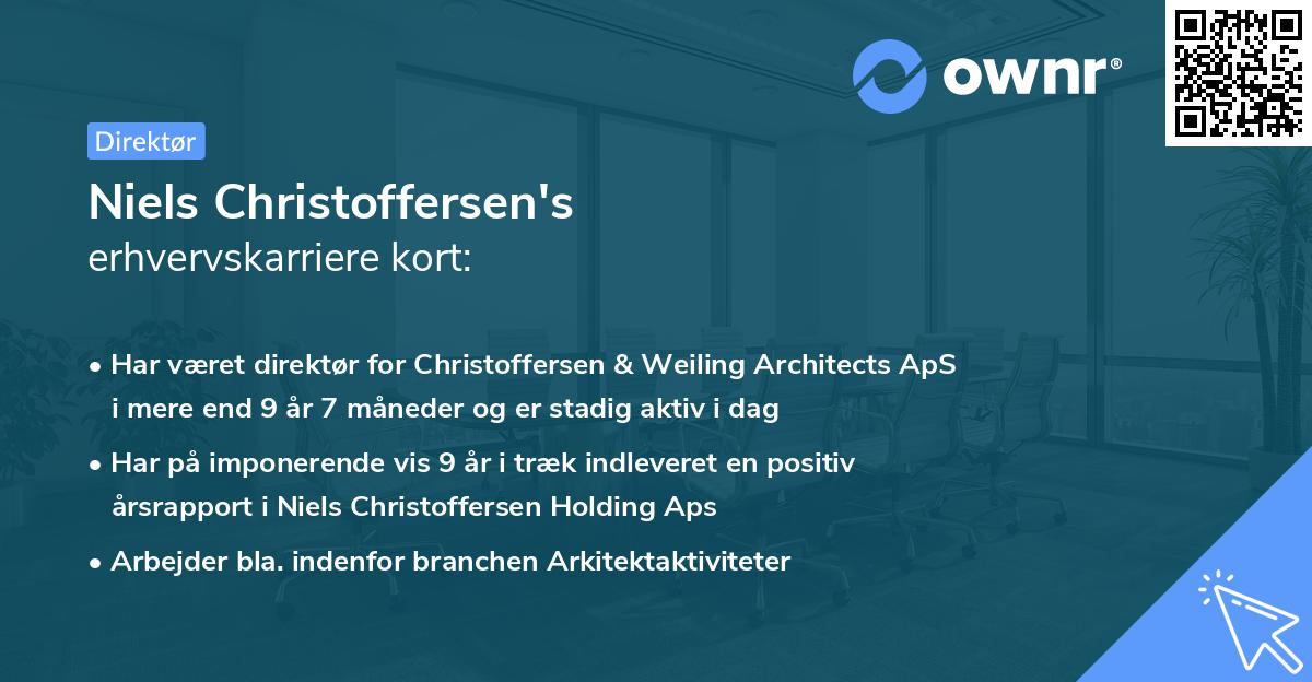 Niels Christoffersen's erhvervskarriere kort