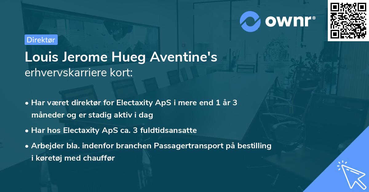 Louis Jerome Hueg Aventine's erhvervskarriere kort