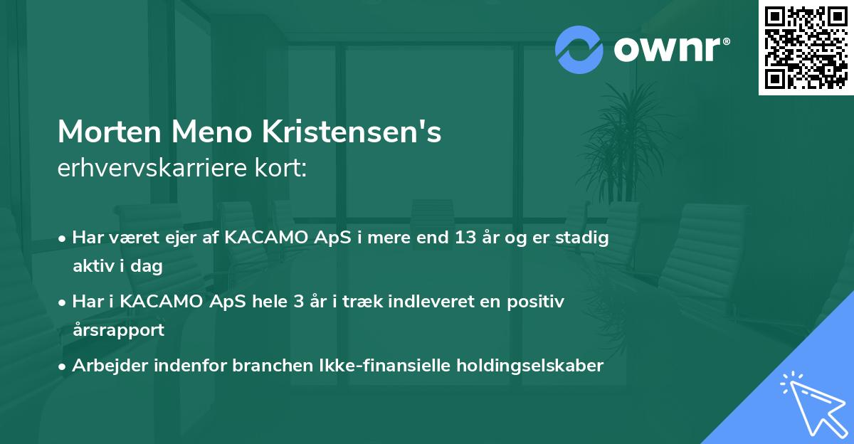 Morten Meno Kristensen's erhvervskarriere kort