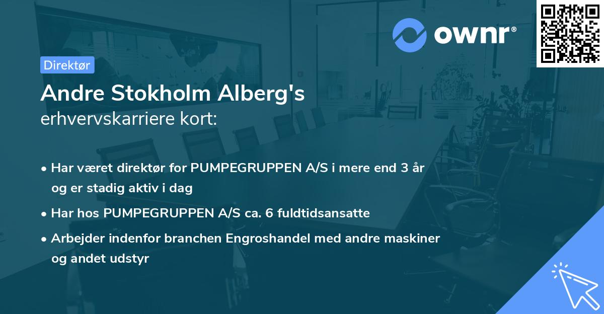 Andre Stokholm Alberg's erhvervskarriere kort