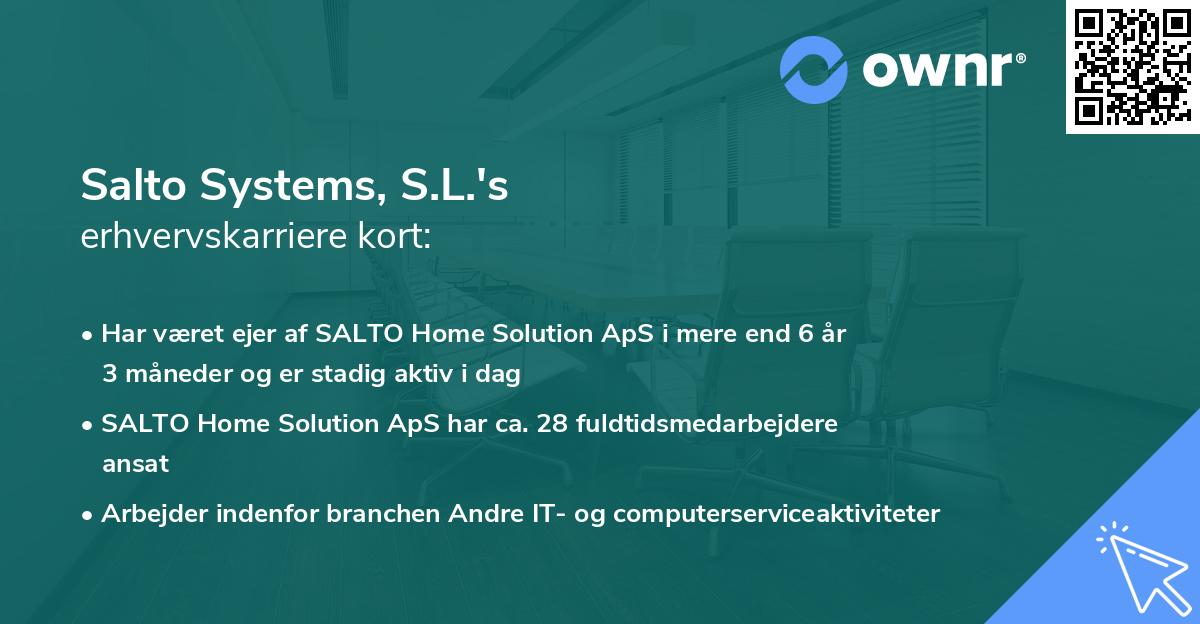 Salto Systems, S.L.'s erhvervskarriere kort
