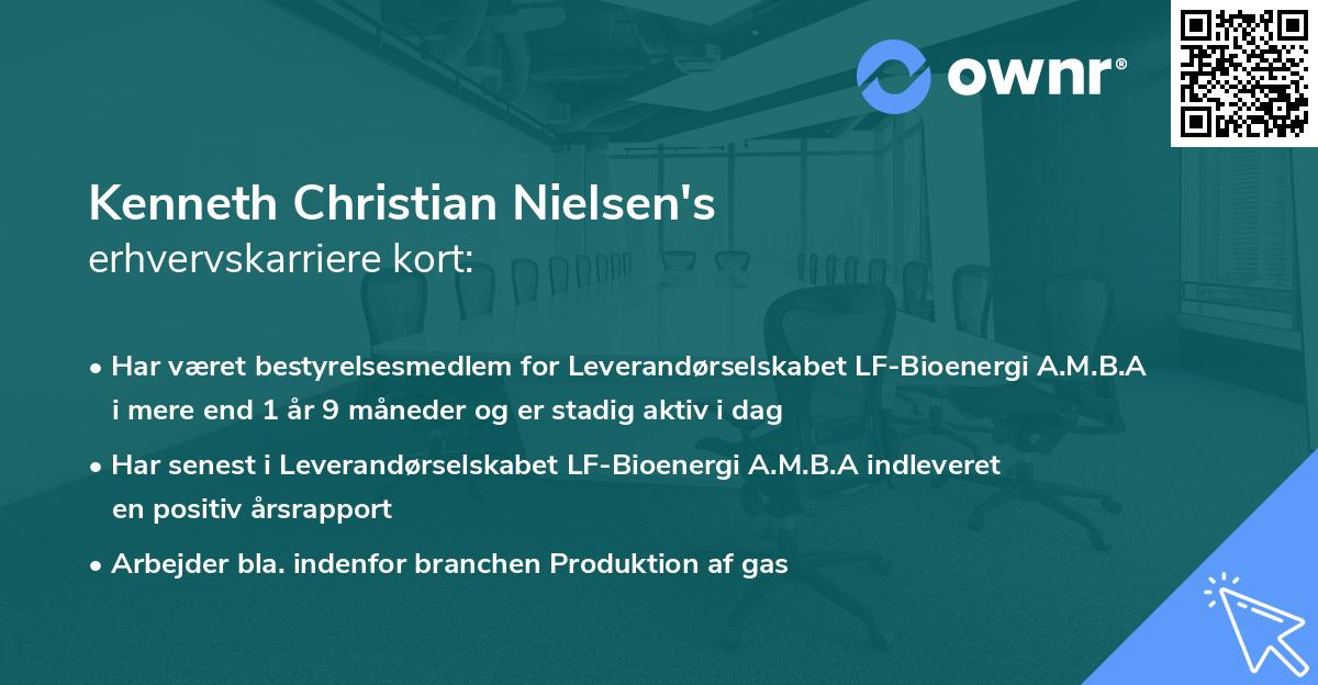 Kenneth Christian Nielsen's erhvervskarriere kort