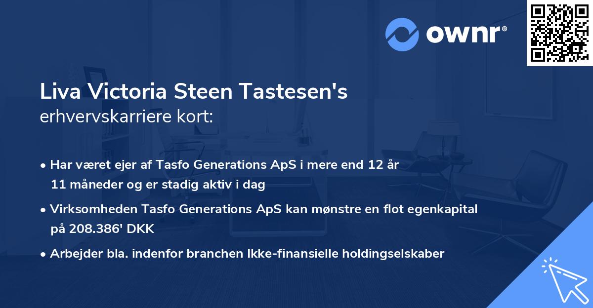 Liva Victoria Steen Tastesen's erhvervskarriere kort