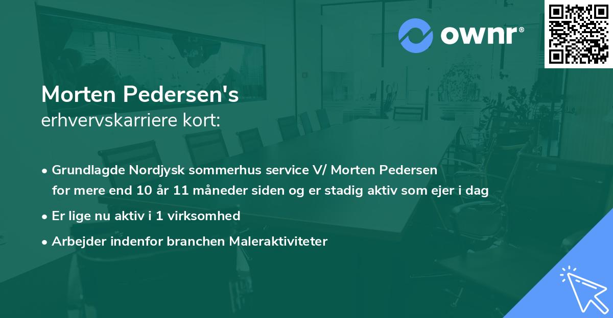 Morten Pedersen's erhvervskarriere kort