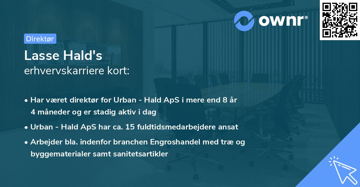 Lasse Hald's erhvervskarriere kort