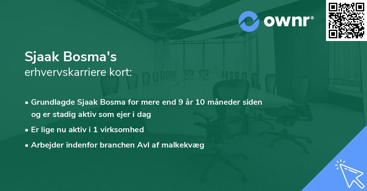 Sjaak Bosma's erhvervskarriere kort