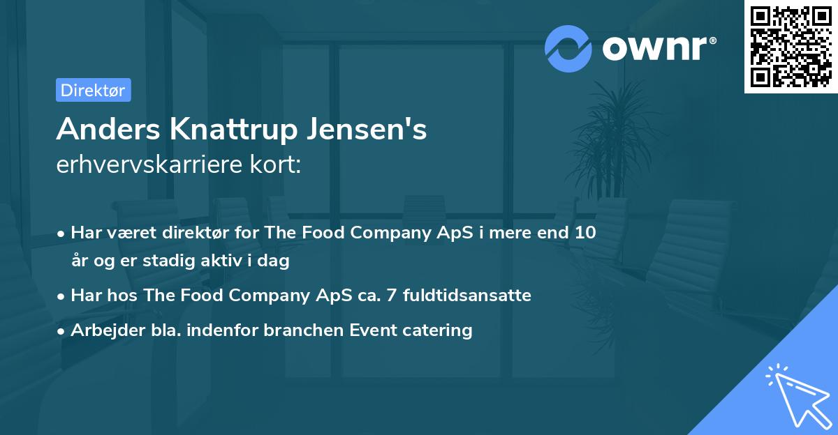 Anders Knattrup Jensen's erhvervskarriere kort