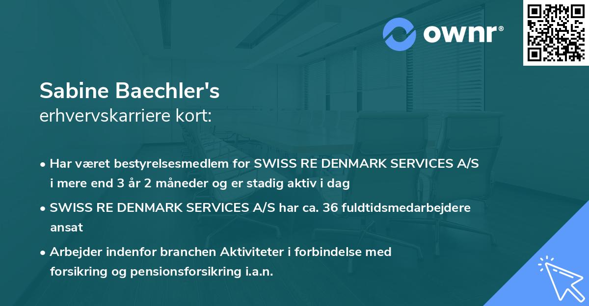 Sabine Baechler's erhvervskarriere kort