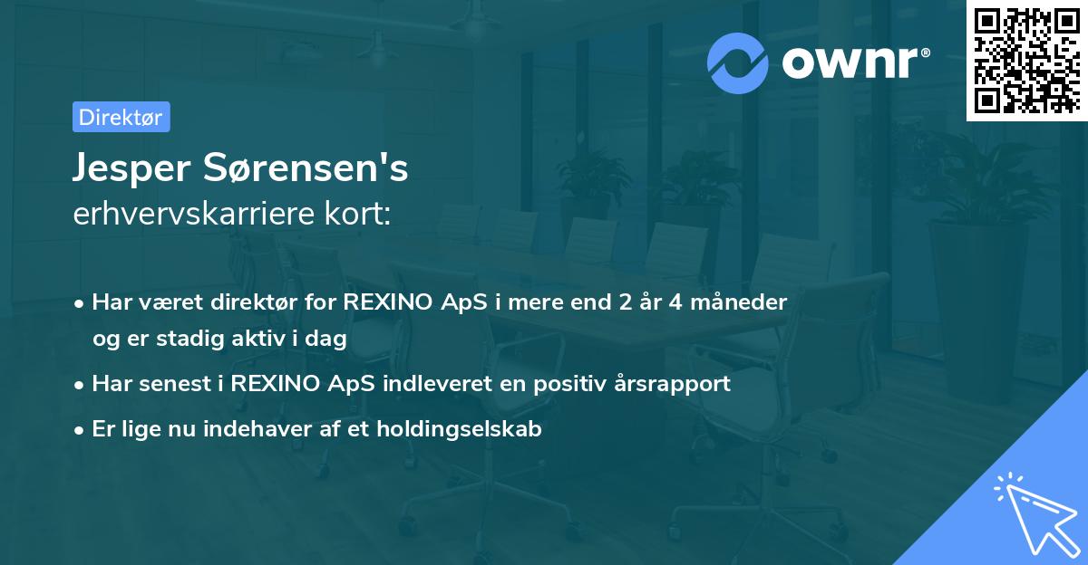 Jesper Sørensen's erhvervskarriere kort