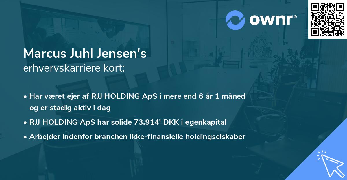 Marcus Juhl Jensen's erhvervskarriere kort