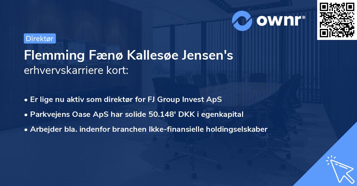 Flemming Fænø Kallesøe Jensen's erhvervskarriere kort