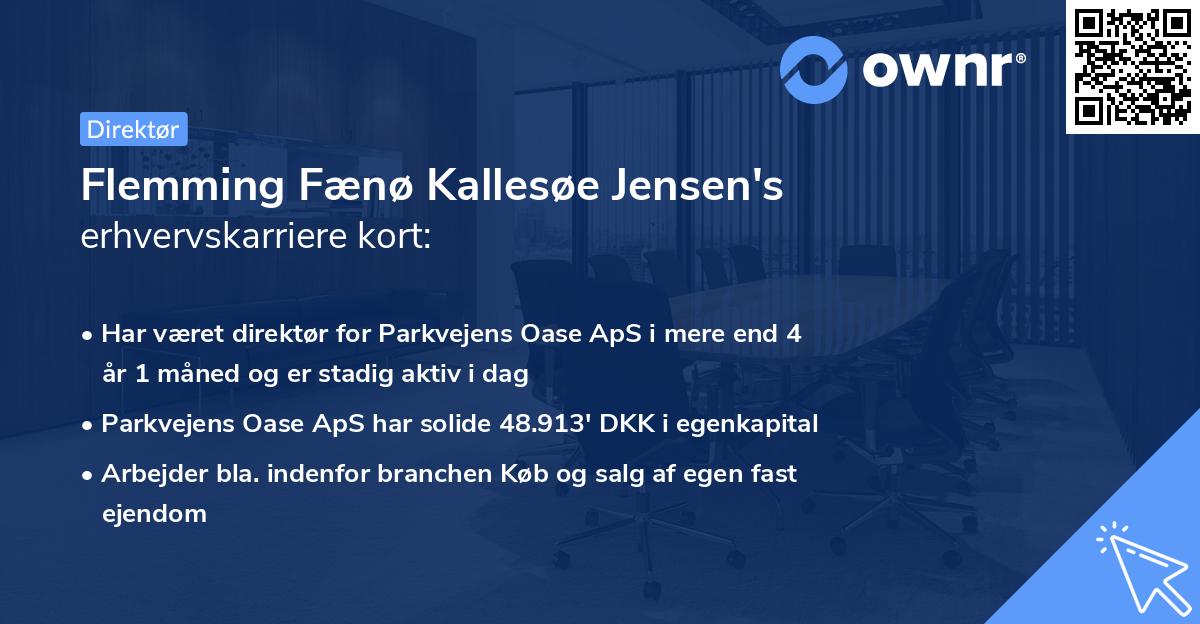 Flemming Fænø Kallesøe Jensen's erhvervskarriere kort