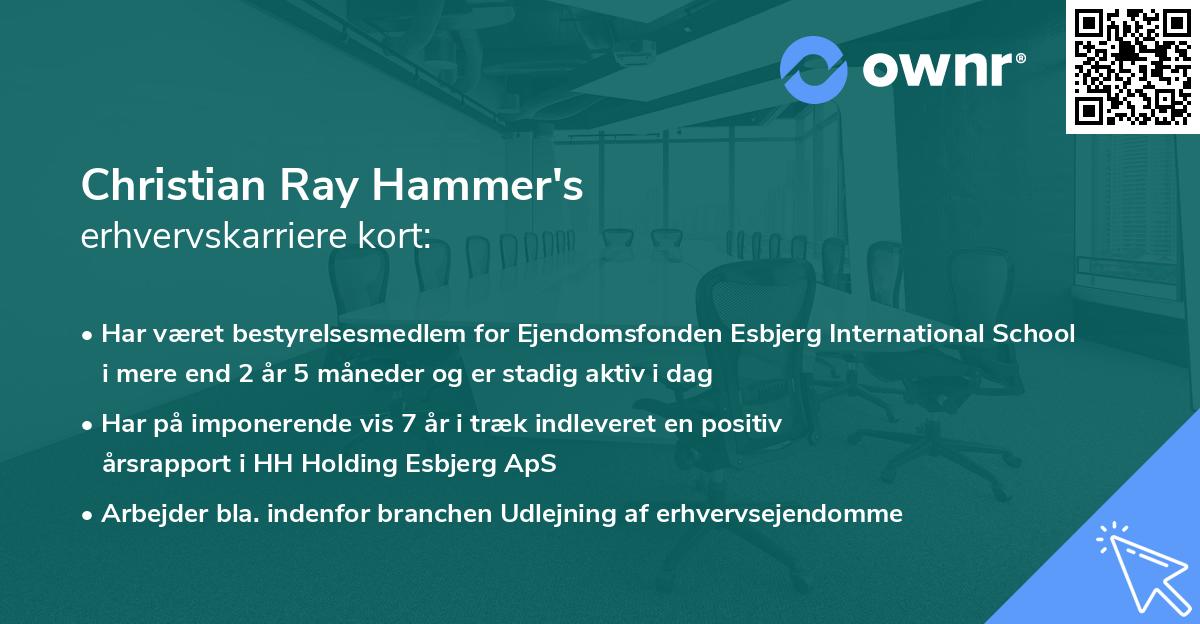 Christian Ray Hammer's erhvervskarriere kort