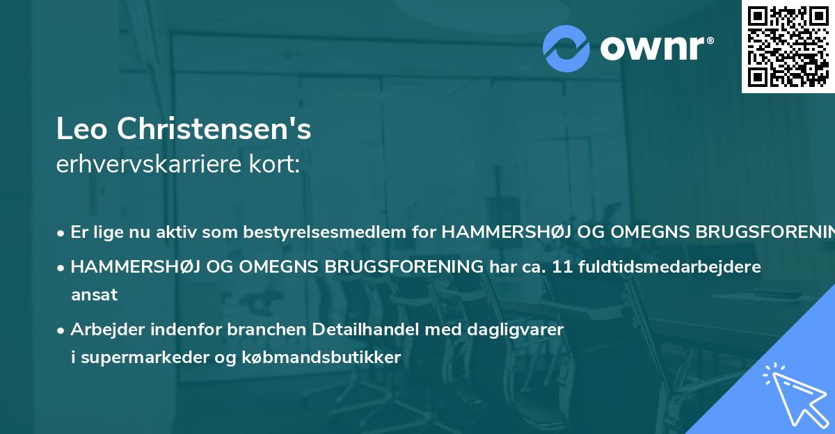 Leo Christensen's erhvervskarriere kort