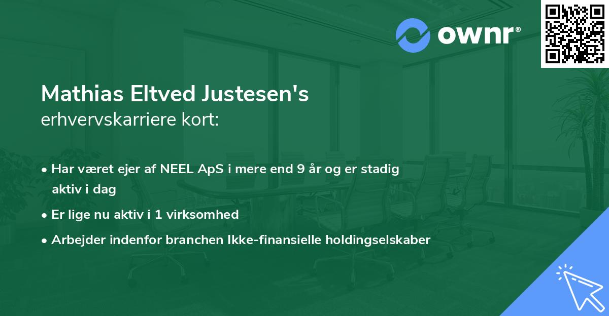 Mathias Eltved Justesen's erhvervskarriere kort