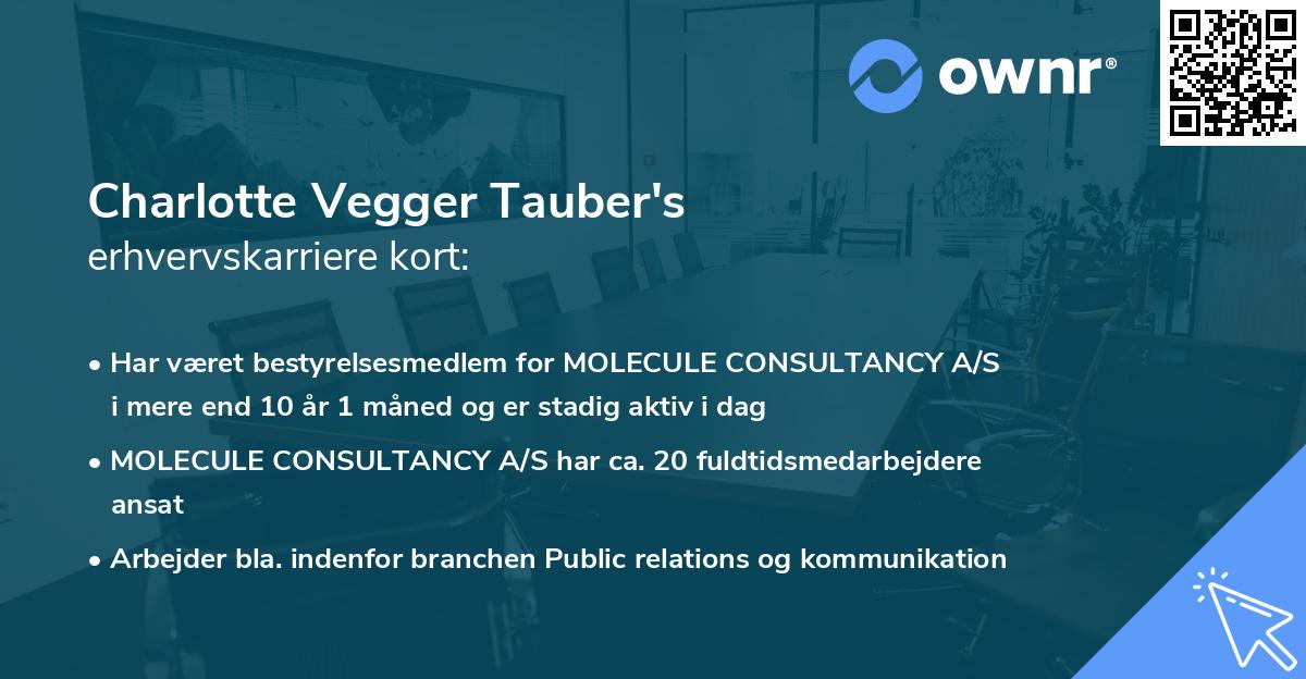 Charlotte Vegger Tauber's erhvervskarriere kort