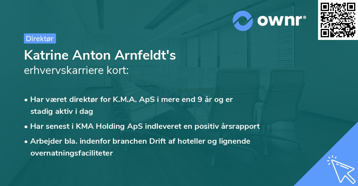 Katrine Anton Arnfeldt's erhvervskarriere kort