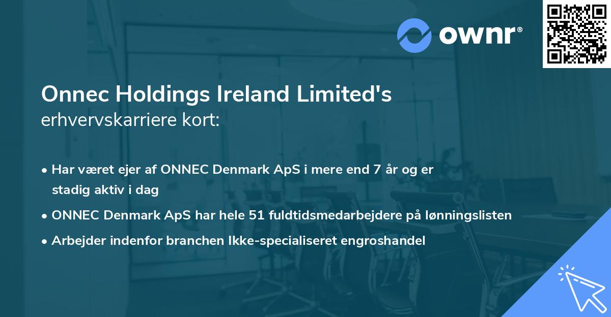 Onnec Holdings Ireland Limited's erhvervskarriere kort