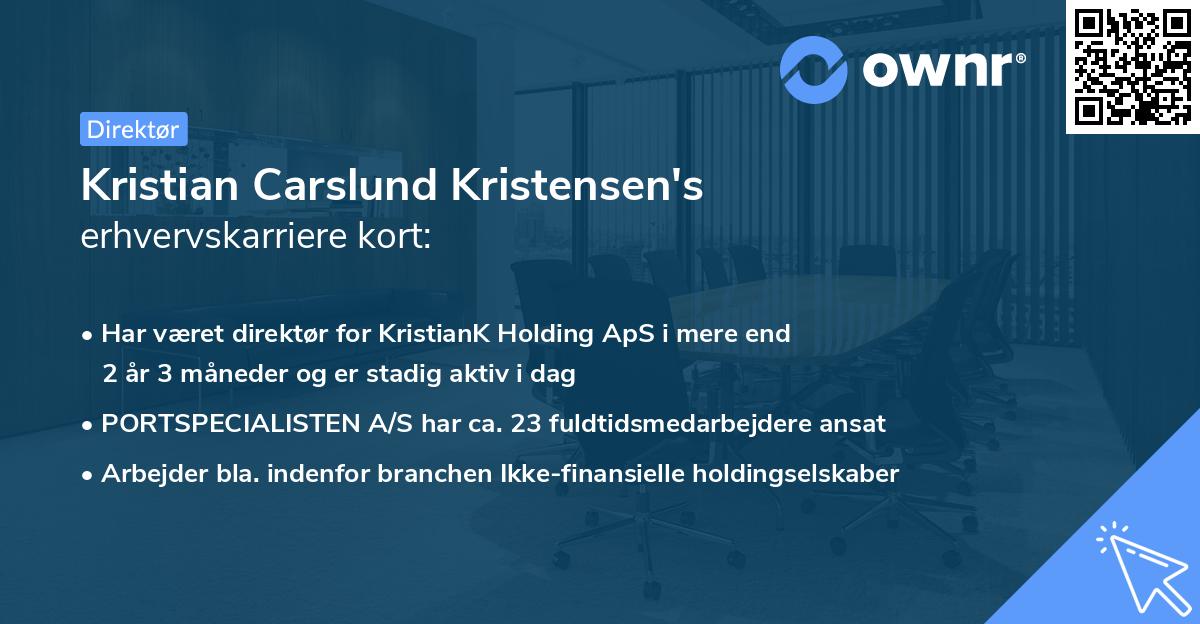 Kristian Carslund Kristensen's erhvervskarriere kort