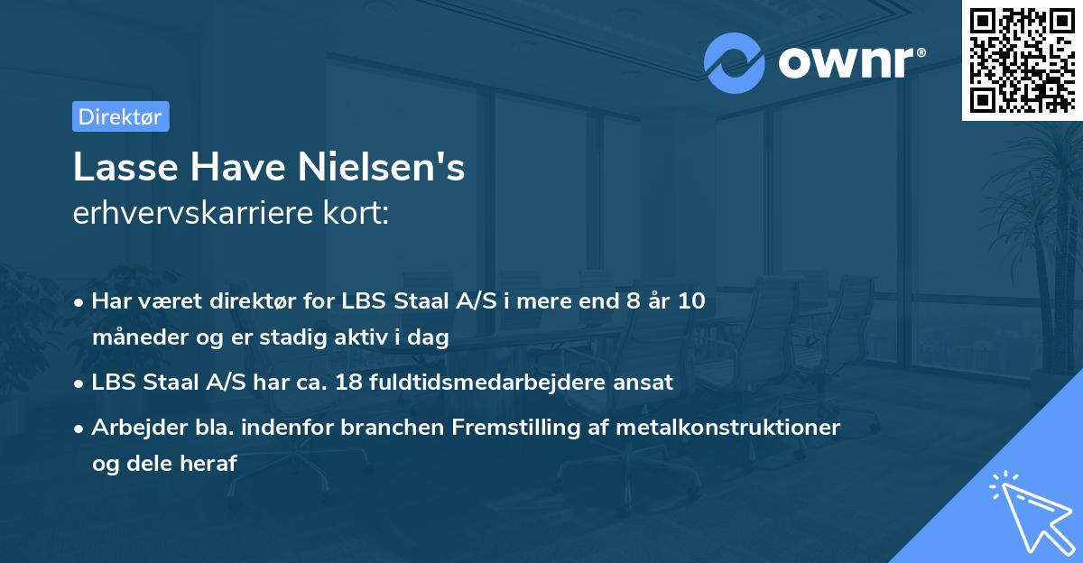 Lasse Have Nielsen's erhvervskarriere kort