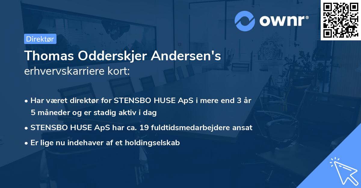 Thomas Odderskjer Andersen's erhvervskarriere kort