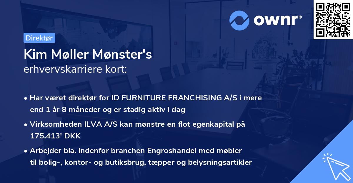 Kim Møller Mønster's erhvervskarriere kort