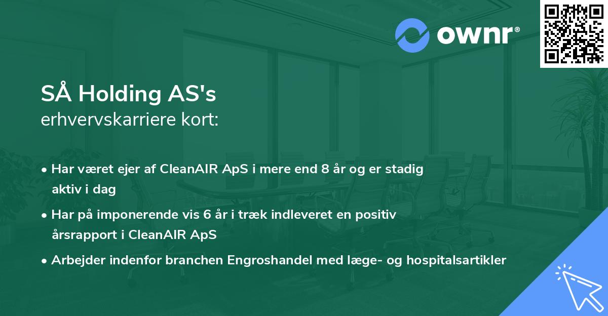 SÅ Holding AS's erhvervskarriere kort