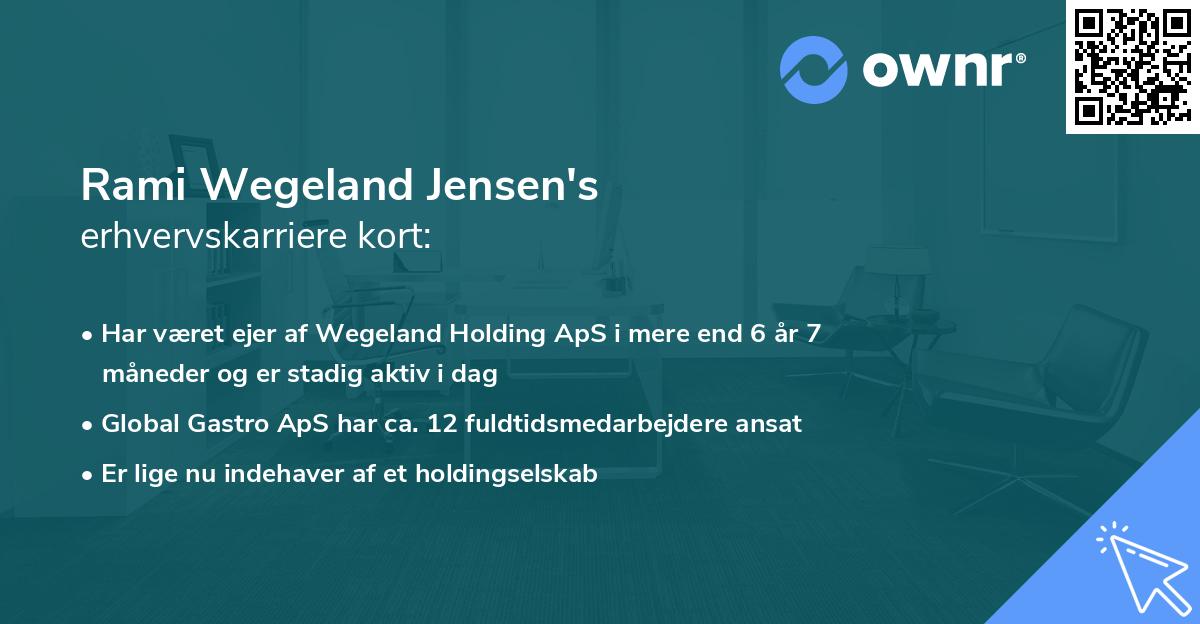 Rami Wegeland Jensen's erhvervskarriere kort