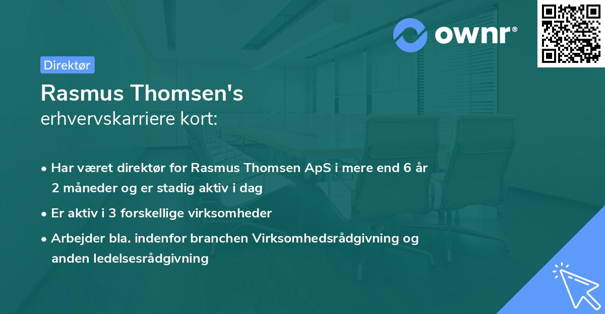 Rasmus Thomsen's erhvervskarriere kort