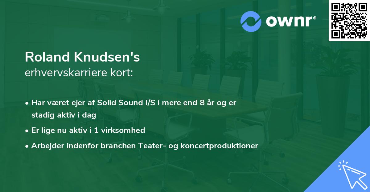 Roland Knudsen's erhvervskarriere kort