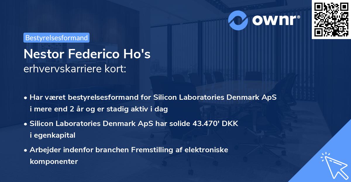 Nestor Federico Ho's erhvervskarriere kort