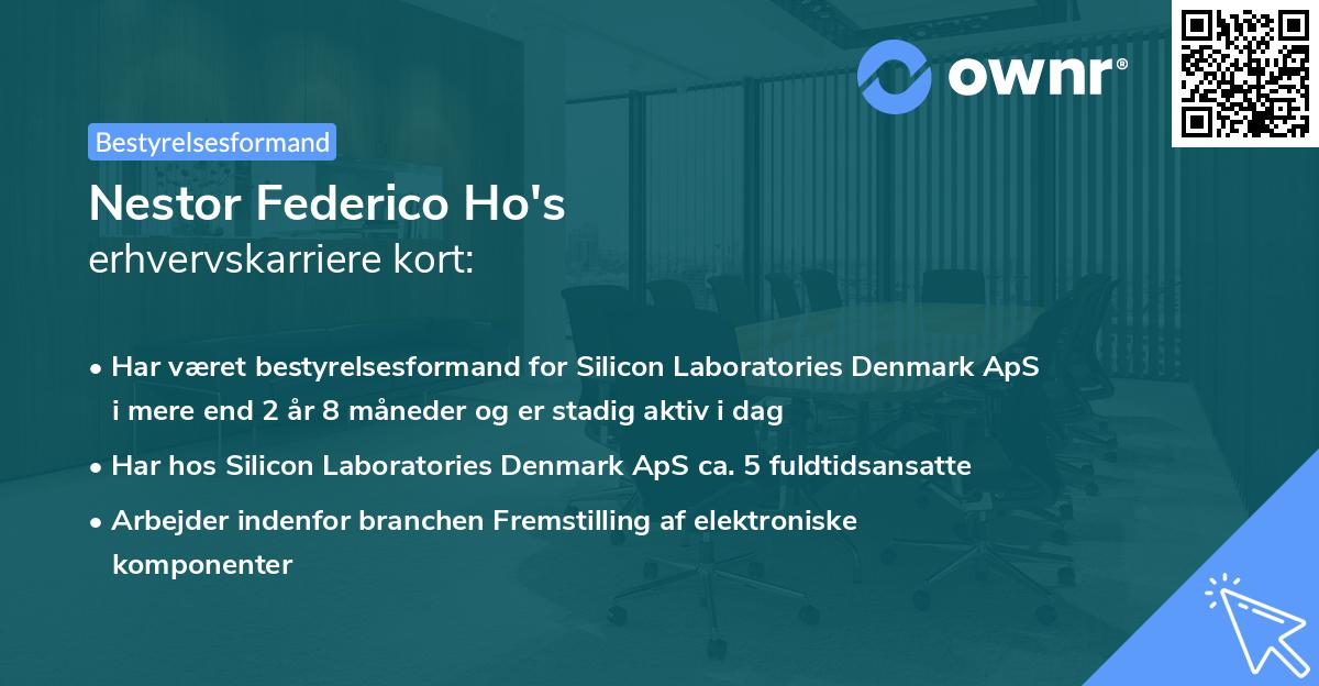 Nestor Federico Ho's erhvervskarriere kort