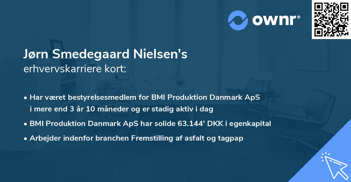 Jørn Smedegaard Nielsen's erhvervskarriere kort