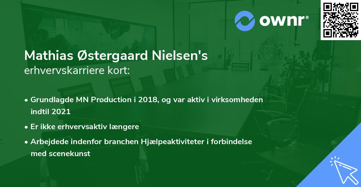 Mathias Østergaard Nielsen's erhvervskarriere kort