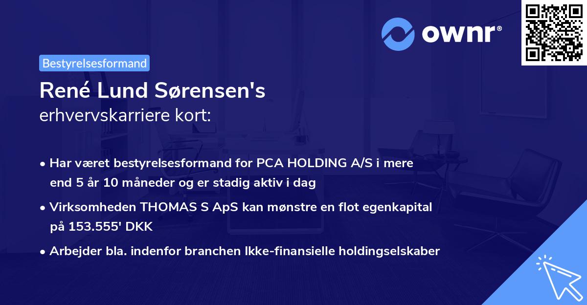 René Lund Sørensen's erhvervskarriere kort