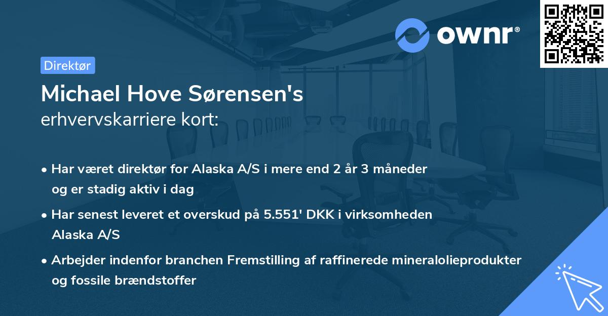 Michael Hove Sørensen's erhvervskarriere kort