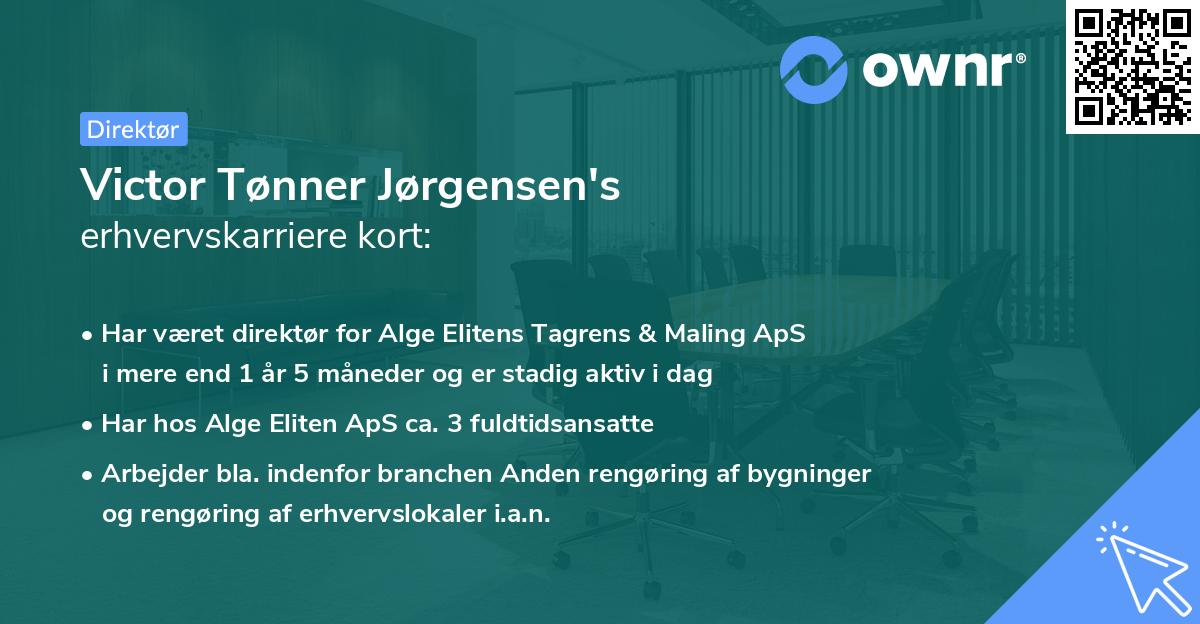Victor Tønner Jørgensen's erhvervskarriere kort