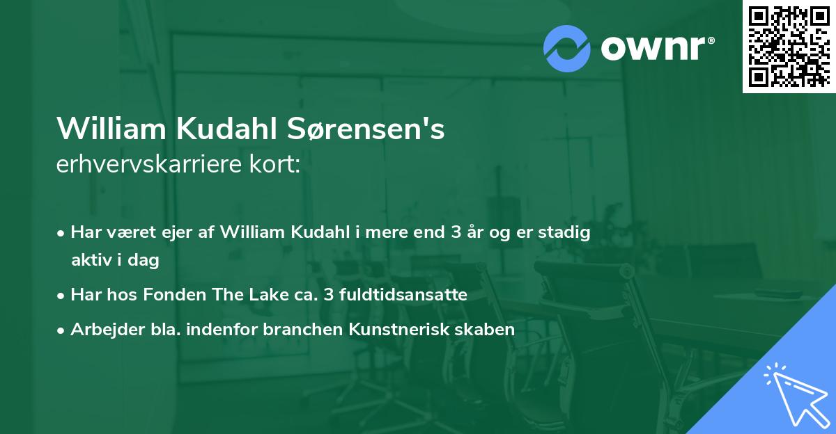 William Kudahl Sørensen's erhvervskarriere kort