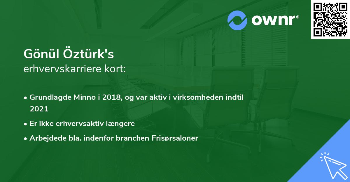 Gönül Öztürk's erhvervskarriere kort