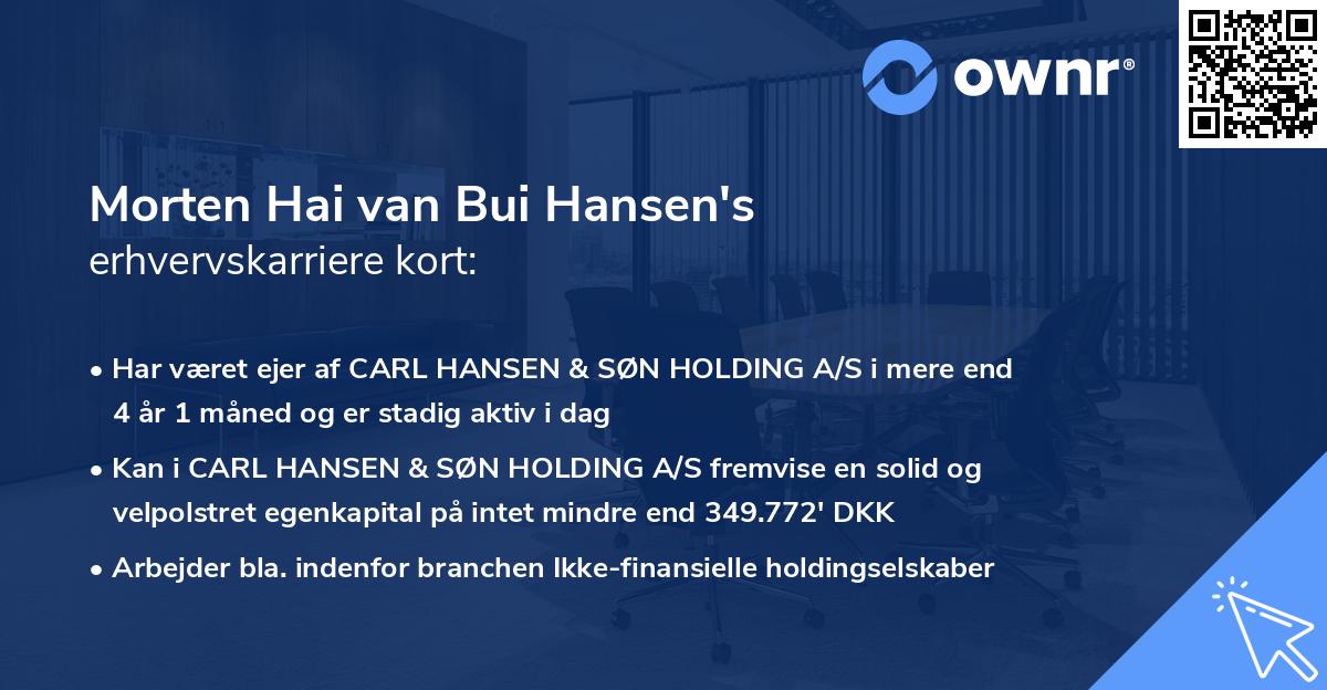 Morten Hai van Bui Hansen's erhvervskarriere kort