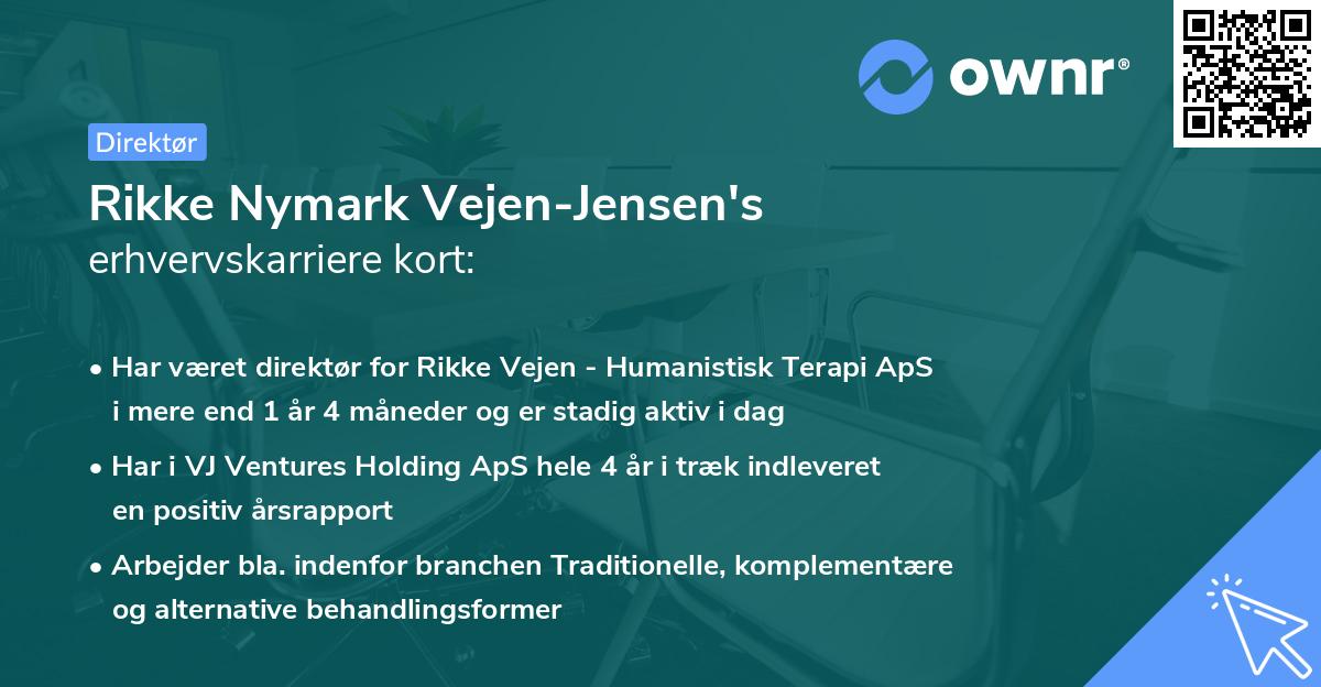 Rikke Nymark Vejen-Jensen's erhvervskarriere kort