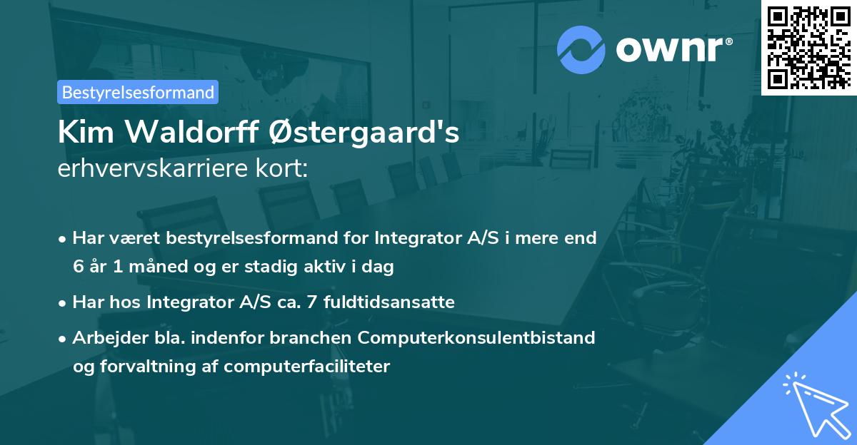 Kim Waldorff Østergaard's erhvervskarriere kort